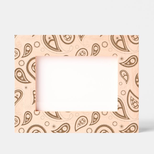 Blue Paisley Pattern Etched Frames (Front)