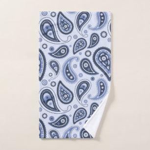 Blue Paisley Pattern Hand Towel
