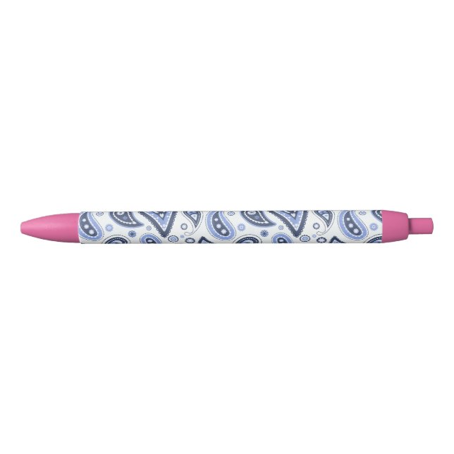 Blue Paisley Pattern Ink Pen (Front)