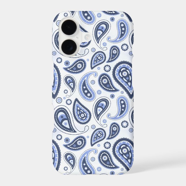 Blue Paisley Pattern iPhone Case (Back)