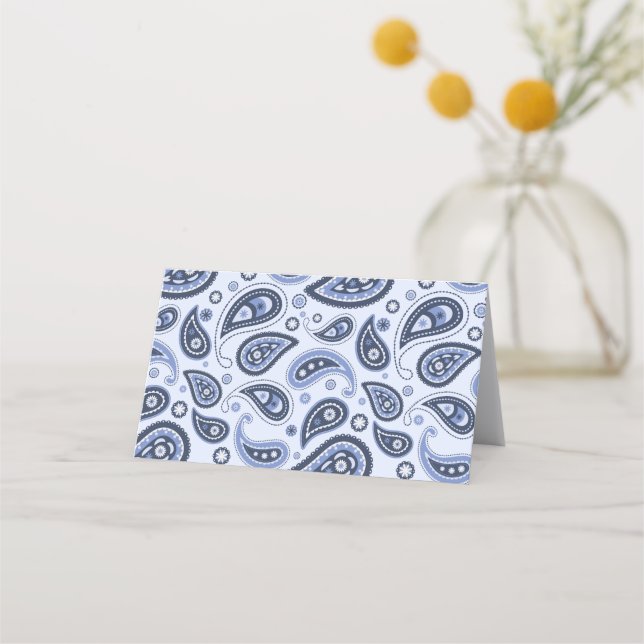 Blue Paisley Pattern Loyalty Card (Front)