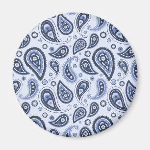 Blue Paisley Pattern Magnet