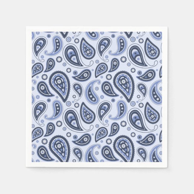 Blue Paisley Pattern Napkin (Front)