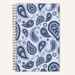 Blue Paisley Pattern Notebook