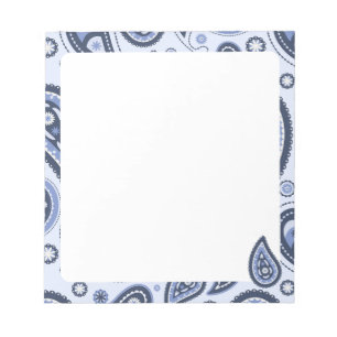 Blue Paisley Pattern Notepad