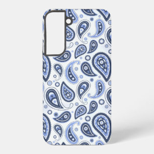 Blue Paisley Pattern Samsung Galaxy Case
