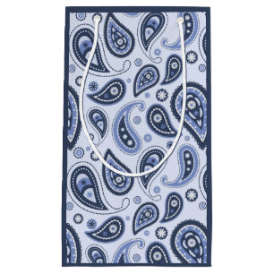 Blue Paisley Pattern Small Gift Bag