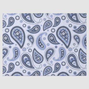 Blue Paisley Pattern Tissue Paper