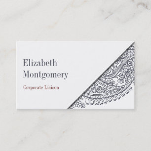 Blue Paisley Professional Business Card