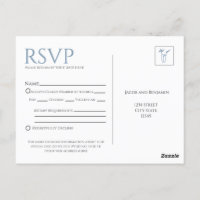 Blue Palm RSVP Postcard Insert