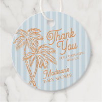 Blue Palm Spring Pastel Beach Baby Shower
