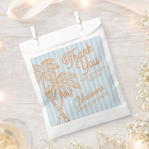 Blue Palm Spring Pastel Beach Birthday Party Favou Favour Bag
