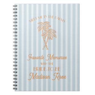 Blue Palm Springs Favourite Memories with Bride Notebook