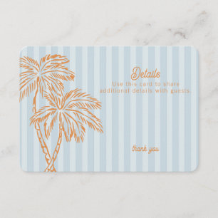 Blue Palm Springs Pastel Beach Details Insert
