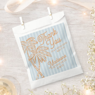 Blue Palm Springs Pastel Beach Party Favour Bag