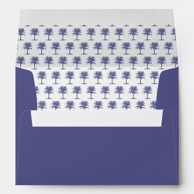 Blue Palm Tree Envelope (Back (Bottom))