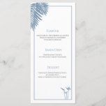 Blue Palm Wedding Personalised Plate Menu Cards<br><div class="desc">We have all the stationary needs for your upcoming wedding. Invitations,  Menus,  Seating charts and so much more to make your Special Day Extra Special. Edit this Plate Menu Card with your personalised menu selection.</div>