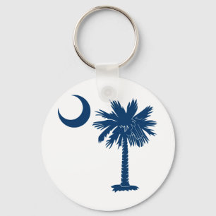 Blue Palmetto Key Ring