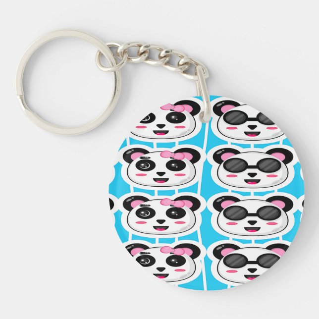 Blue Panda Key Ring (Front)