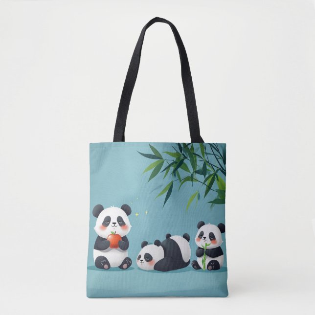 Blue Panda Tote Bag (Front)