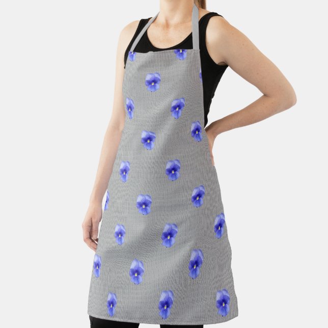 Blue Pansy  Apron (Insitu)