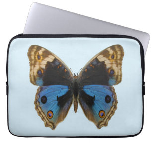 Blue Pansy Butterfly Laptop Sleeve