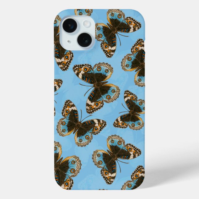 Blue Pansy Butterfly pattern Case-Mate iPhone Case (Back)