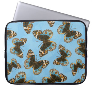 Blue Pansy Butterfly pattern Laptop Sleeve