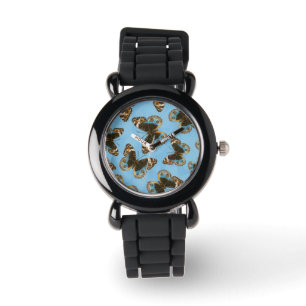 Blue Pansy Butterfly pattern Watch
