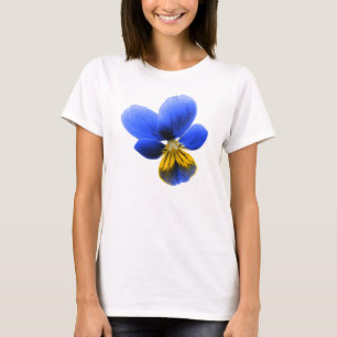 Blue Pansy Ladies T Shirt