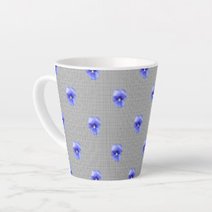 Blue Pansy  Latte Mug