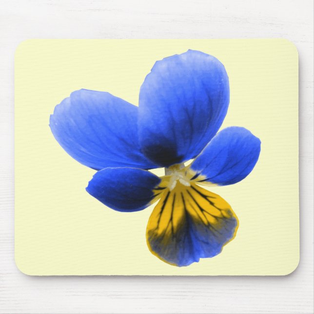 Blue Pansy Mousepad (Front)