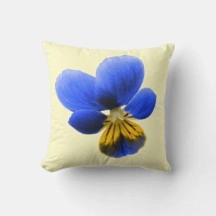 Blue Pansy Pillow