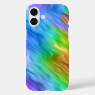Blue Pansy Wavy Texture iPhone 16 Plus Case