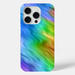 Blue Pansy Wavy Texture iPhone 15 Pro Case