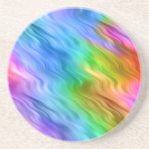 Blue Pansy Wavy Texture Coaster