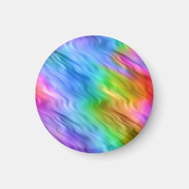 Blue Pansy Wavy Texture Magnet (Front)