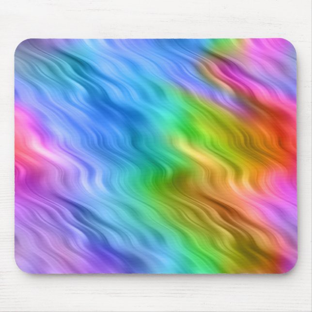 Blue Pansy Wavy Texture Mouse Pad (Front)