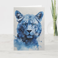 Blue Panther Head Father's Day