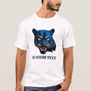 Blue Panther Head Silhouette T-Shirt