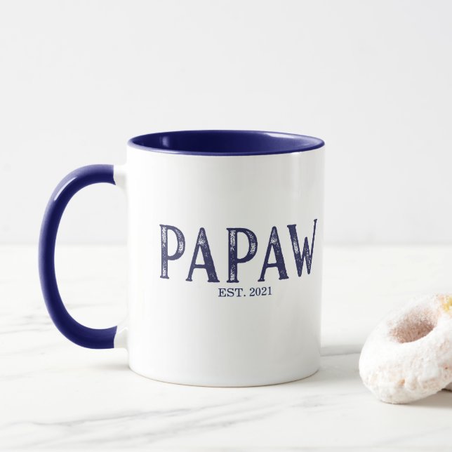 Blue Papaw Year Established Mug (With Donut)
