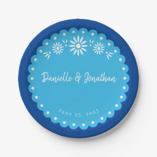 Blue paper picador Paper Plate
