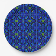 Blue paper plates