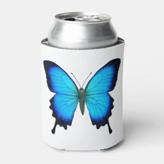 Blue Papilio Ulysses Butterfly Can Cooler