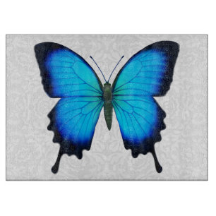 Blue Papilio Ulysses Butterfly Cutting Board