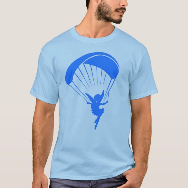 Blue Paragliding Pixie Tshirt (Front)