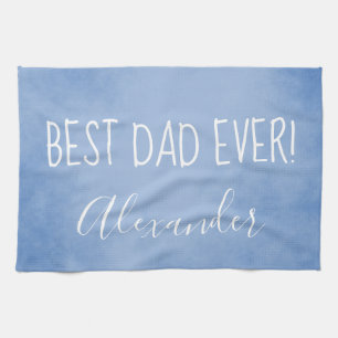 Blue Parchment Best Dad Ever Tea Towel