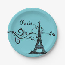 Blue Paris Plate