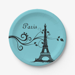 Blue Paris Plate