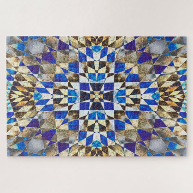Blue Parquet Jigsaw Puzzle (Horizontal)